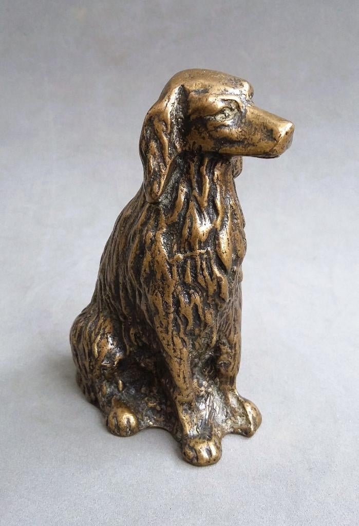 Jare60-70 Brons Bronzen Beeld Jachthond Engelse Pointer Hond, Ophalen of Verzenden, Brons