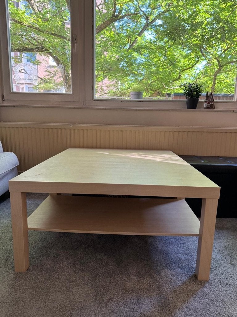 Twee nette IKEA LACK salontafels wit gelazuurd eikeneffect, Ophalen, 50 tot 100 cm, 50 tot 100 cm, Modern, Praktisch