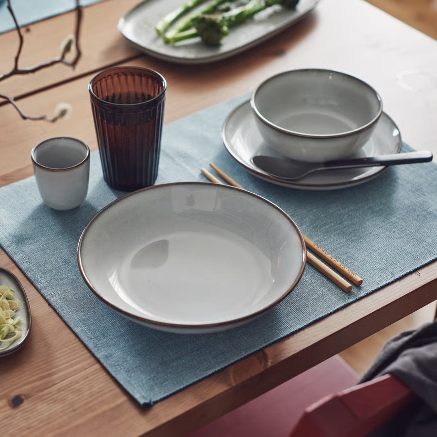 IKEA Gladelig diepe borden grijs x8, Ophalen, Zo goed als nieuw, Overige stijlen, Bord(en)