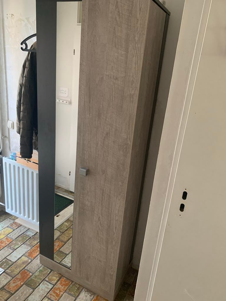 Schoenenkast met kapstok en spiegel, Ophalen, Gebruikt