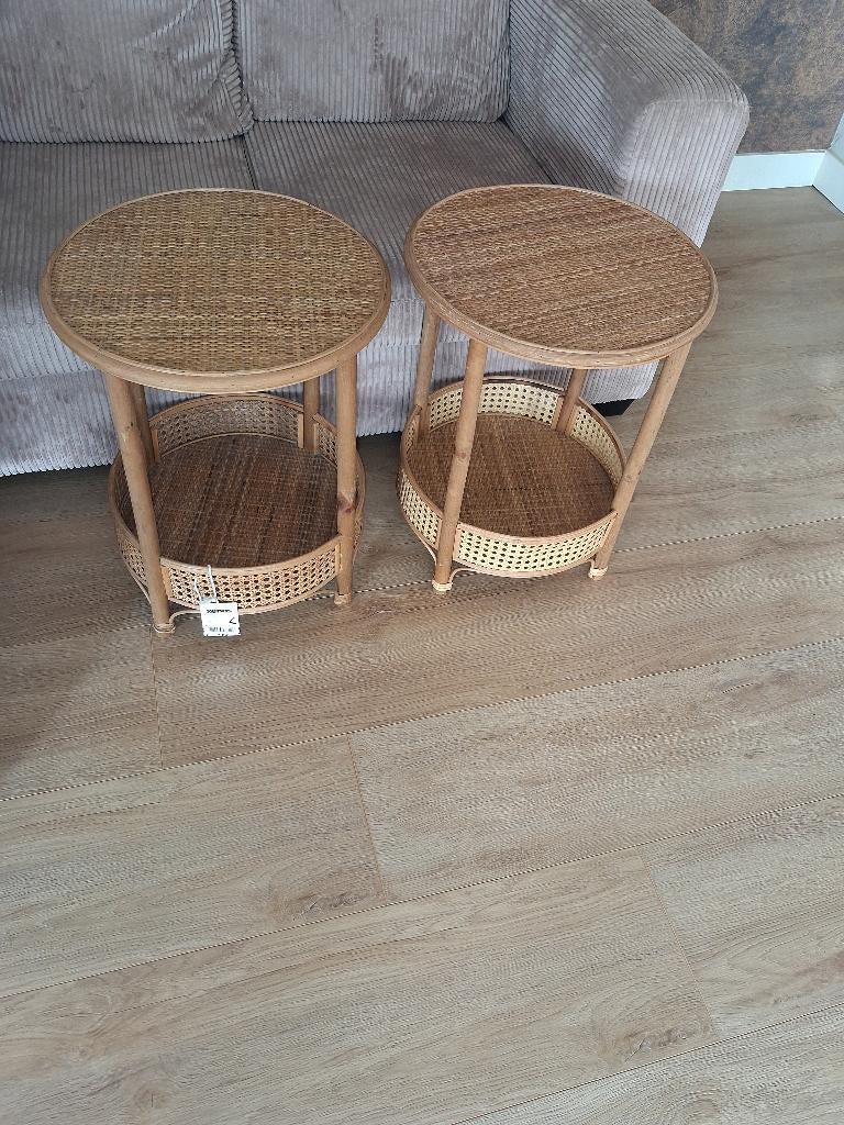 Ronde nachtkastjes, Huis en Inrichting, Slaapkamer | Nachtkastjes, Ophalen, Minder dan 45 cm, Zo goed als nieuw, Minder dan 55 cm