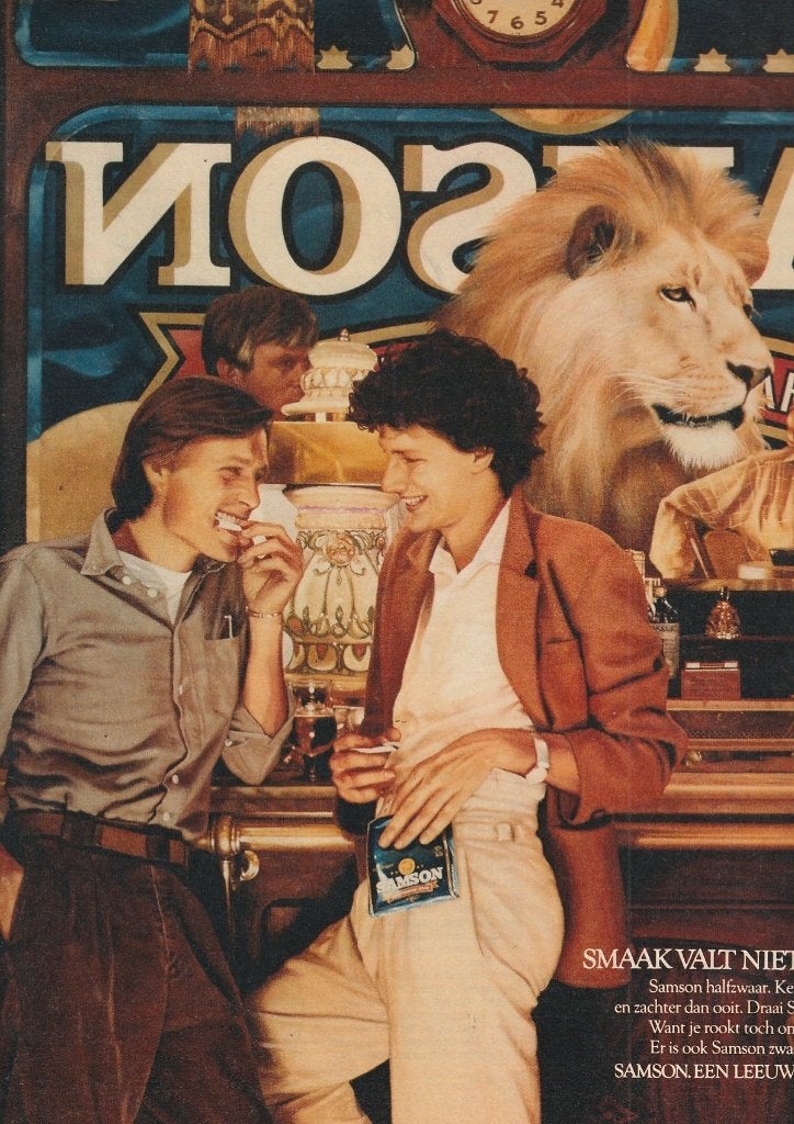 Retro reclame 1980 Samson shag smaak is niet te temmen, Verzenden, Overige typen