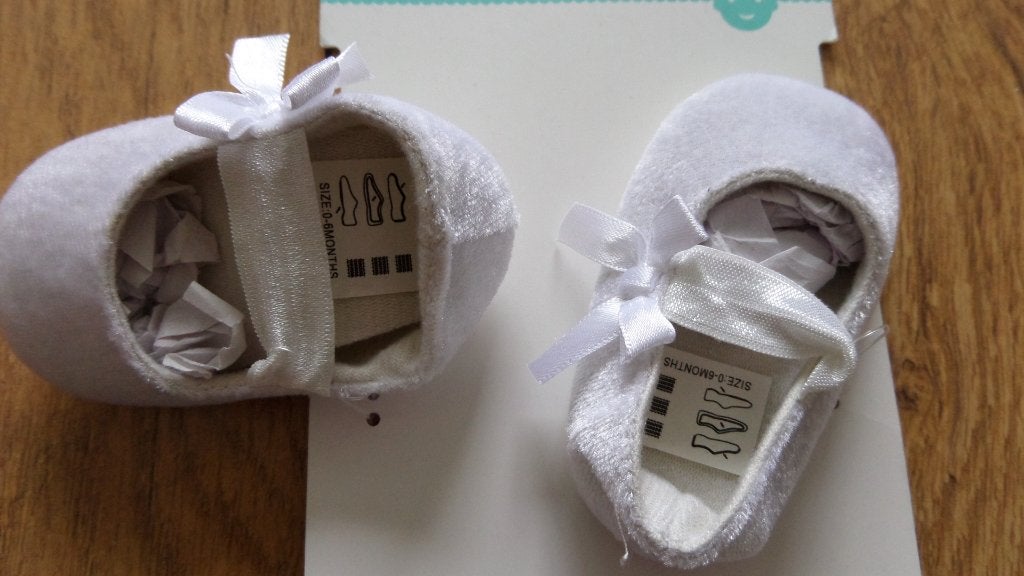 glans witte baby schoentjes op de wreef elastiekje 0-6 mnd, Ophalen of Verzenden, Nieuw, Meisje, Schoentjes