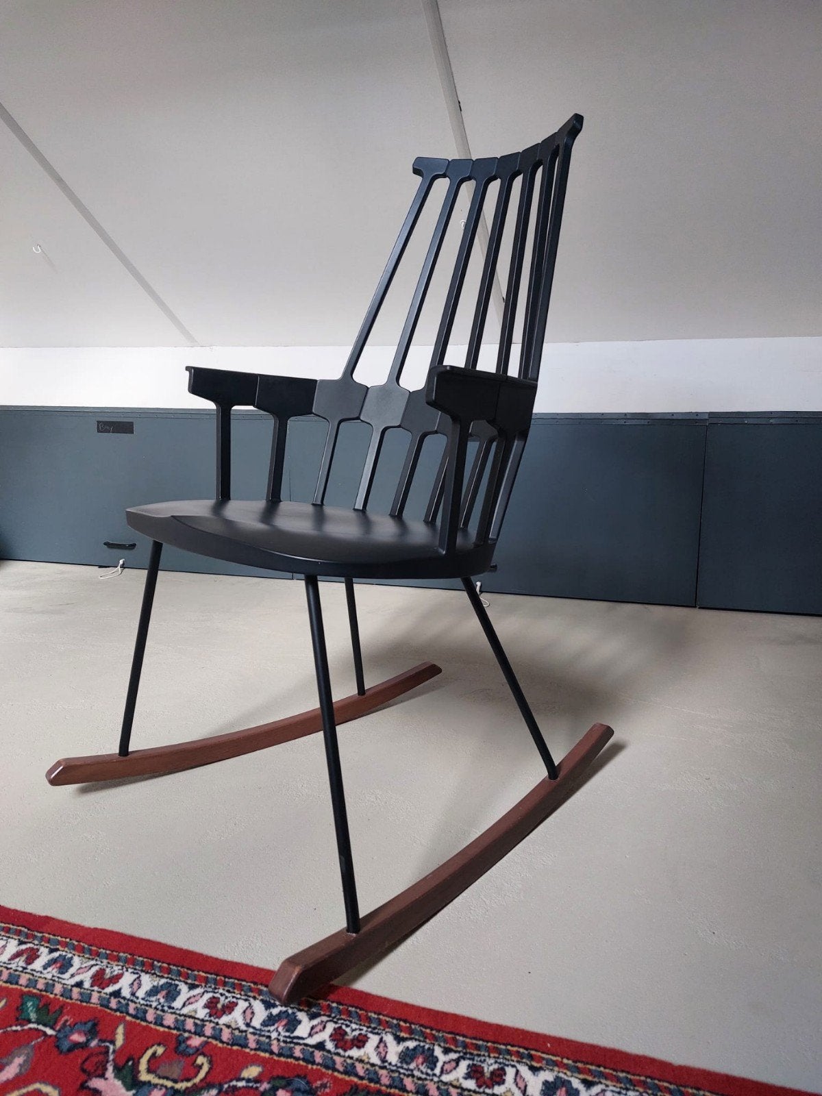 Kartell Comback Chair Schommelstoel Patricia Urquiola Zwart, Hout, Zwart, Modern, Design, Klassiek, Ophalen of Verzenden