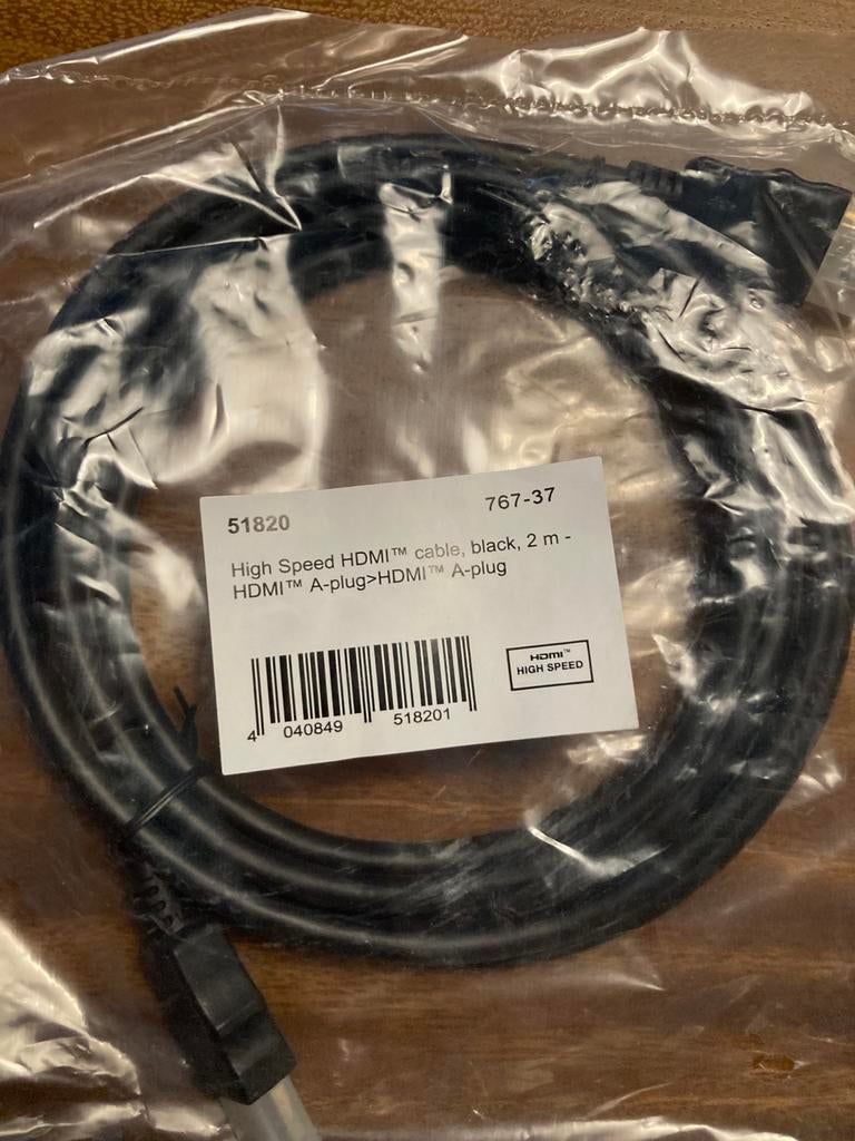 High speed HDMI cable 2 m nieuw, Ophalen of Verzenden, Nieuw