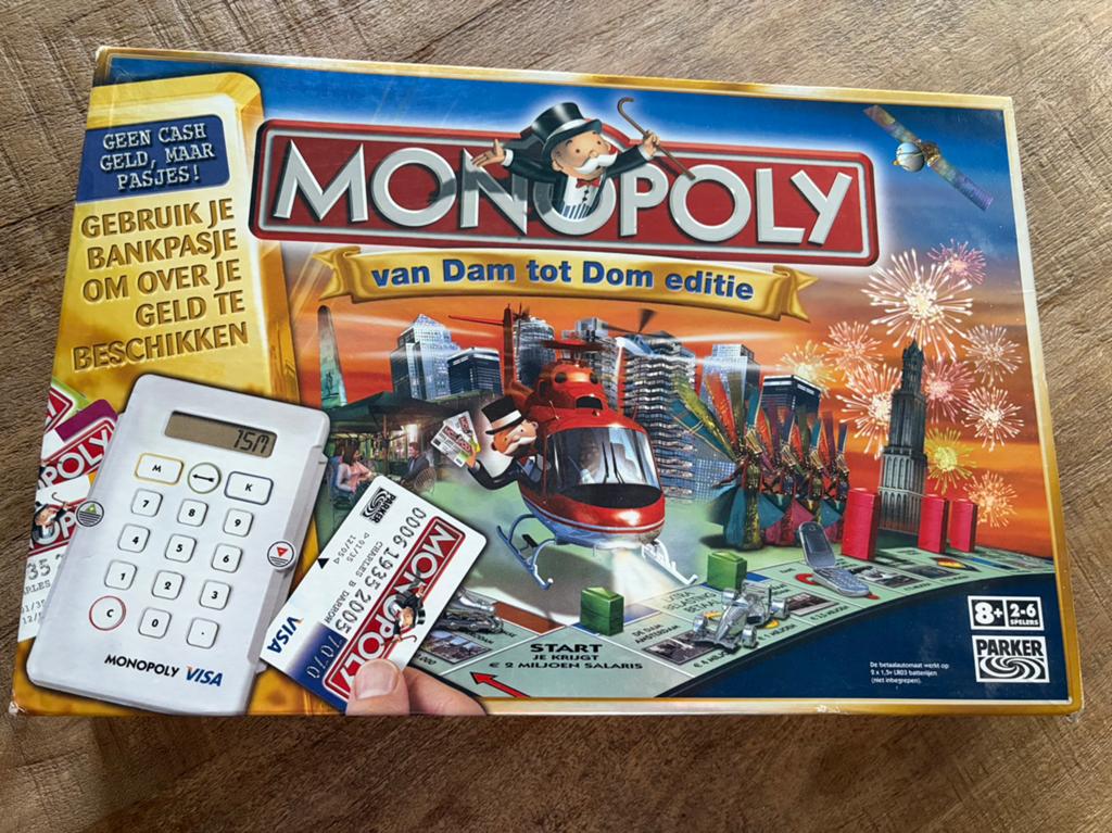 Monopoly Dam tot Dam Creditcard, Hobby en Vrije tijd, Gezelschapsspellen | Bordspellen, Ophalen, Zo goed als nieuw