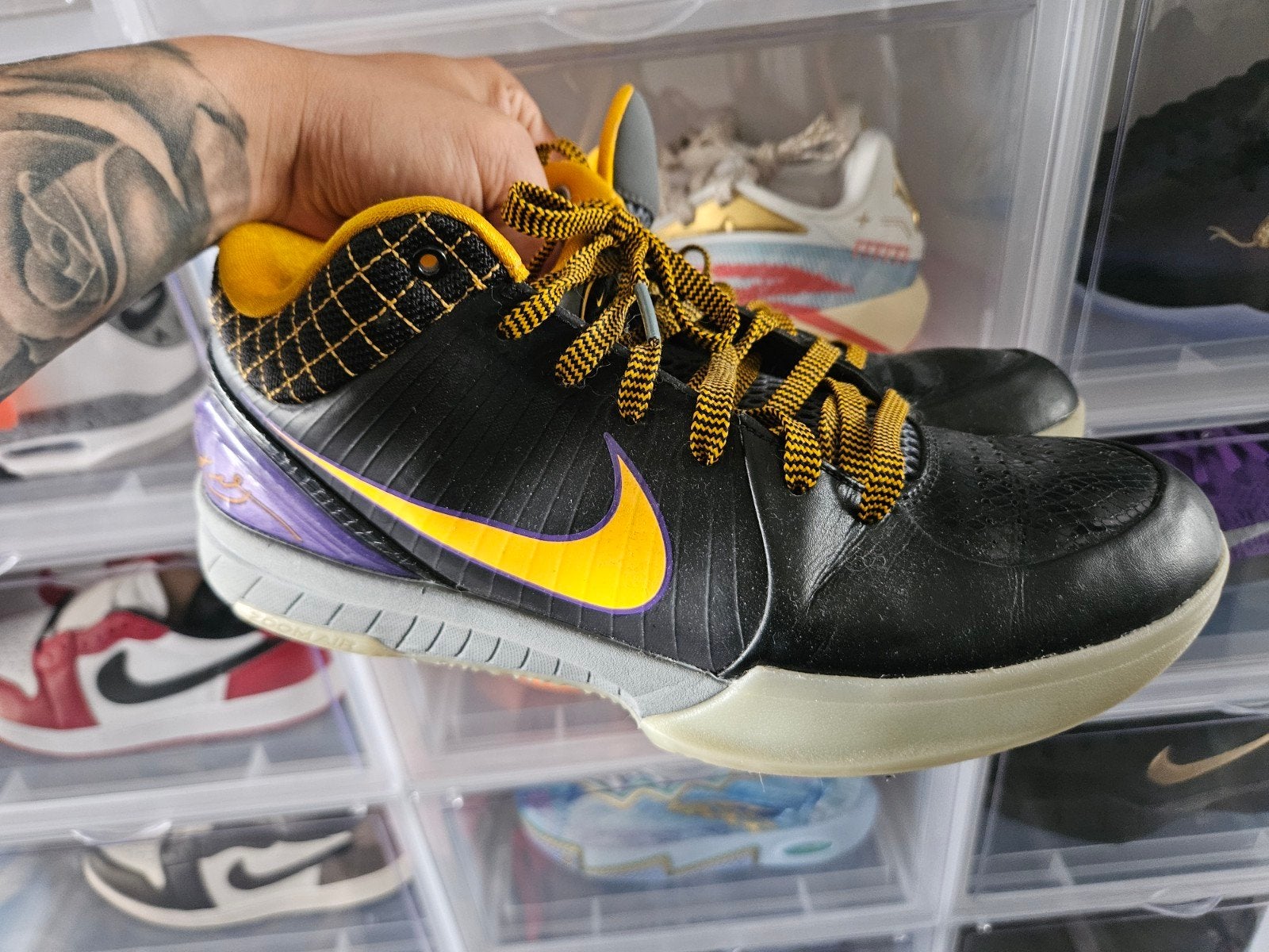 Nike Kobe 4 Protro 'Black Del Sol' Sneakers 42.5, Zwart, Nike, Ophalen of Verzenden, Sneakers of Gympen