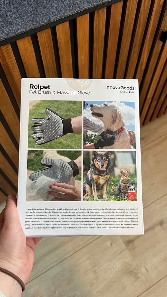 InnovaGoods Pet Brush & Massage Glove, Dieren en Toebehoren, Honden-accessoires, Ophalen of Verzenden, Nieuw