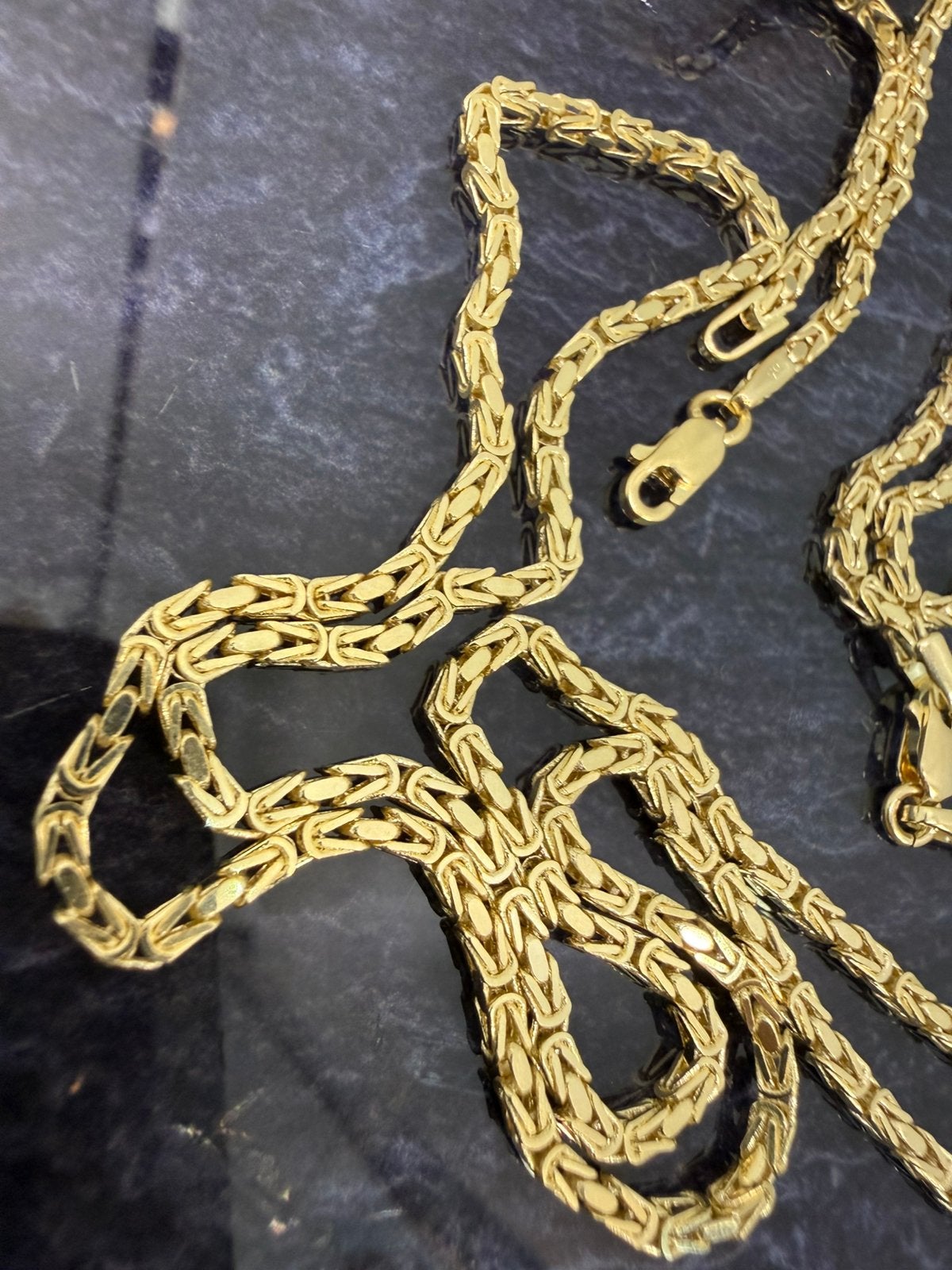 Prachtige 14k gouden konings set armband en ketting ITALY, Ophalen of Verzenden, Nieuw, Goud