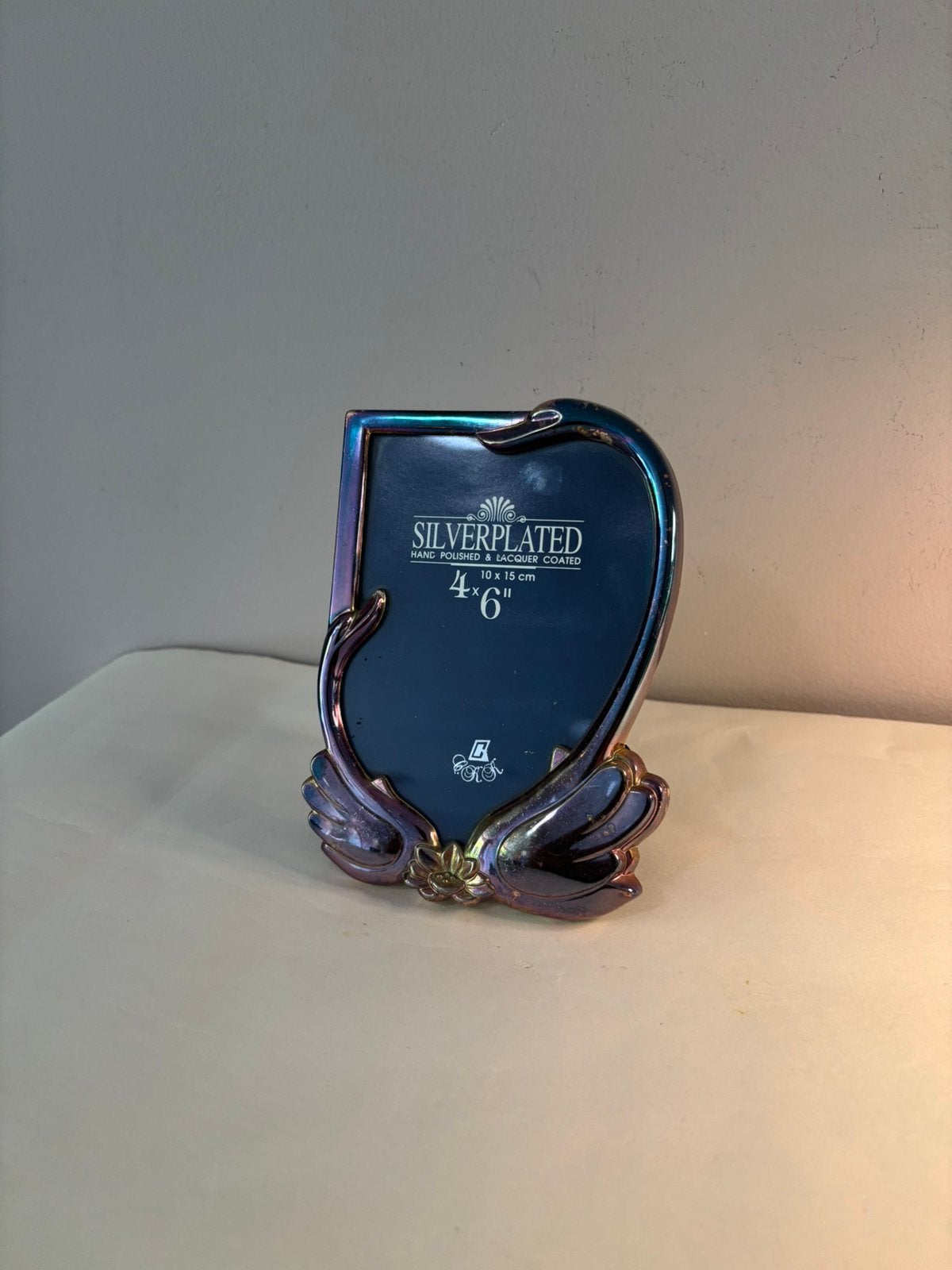 Vintage silverplated zwaan fotolijst, Audio, Tv en Foto, Fotografie | Fotolijsten, *, Gebruikt, Zilver, Verzenden