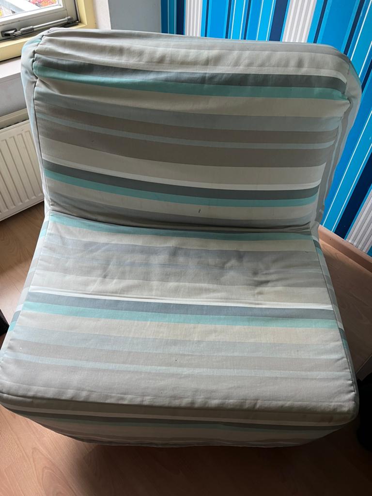 Ikea lyksele slaapstoel te koop aangeboden, Ophalen, 90 cm, Zo goed als nieuw, 200 cm