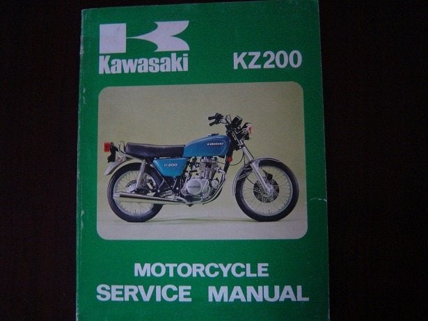 Kawasaki KZ200  single 1976 /1977 motorcycle service manual, Motoren, Ophalen of Verzenden, Kawasaki