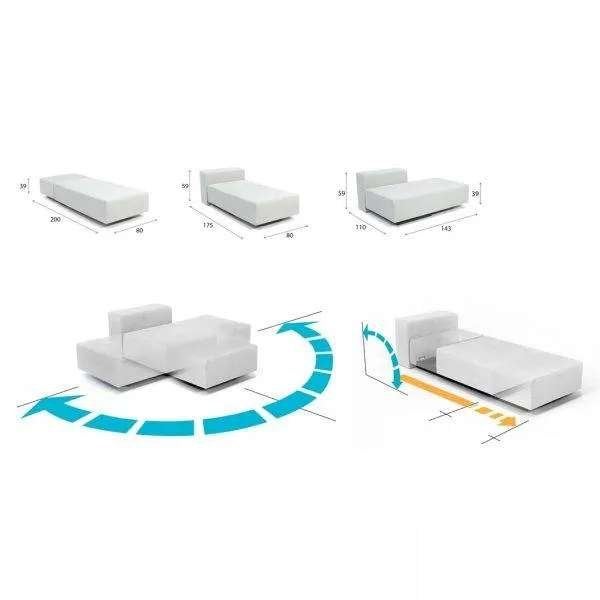 Modulaire slaapbank BonBon S, Ophalen, Zo goed als nieuw