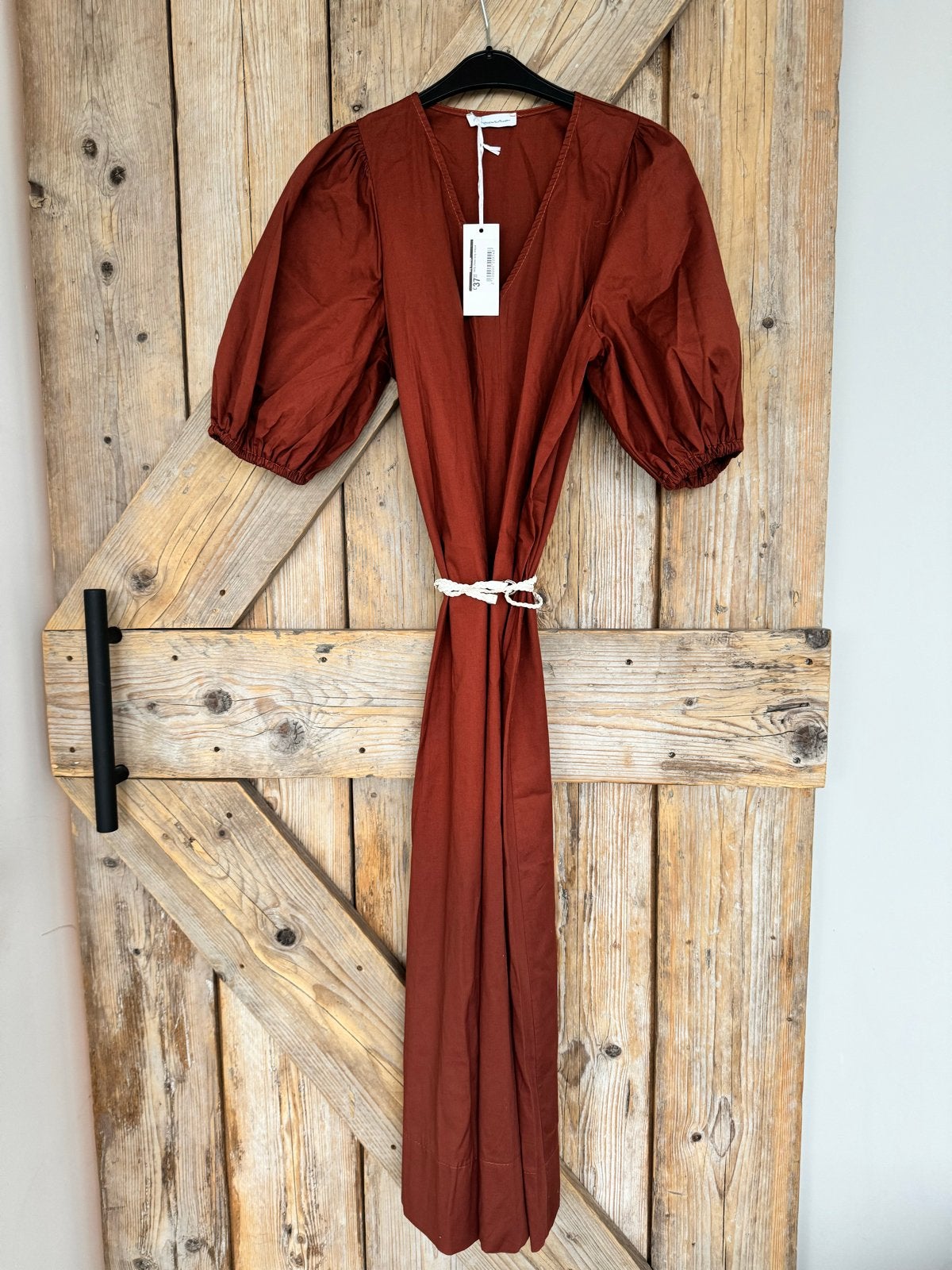 Azzurro Vally dress long brique - One size, Kleding | Dames, Overige kleuren, Maat 42/44 (L), Nieuw, Ophalen of Verzenden