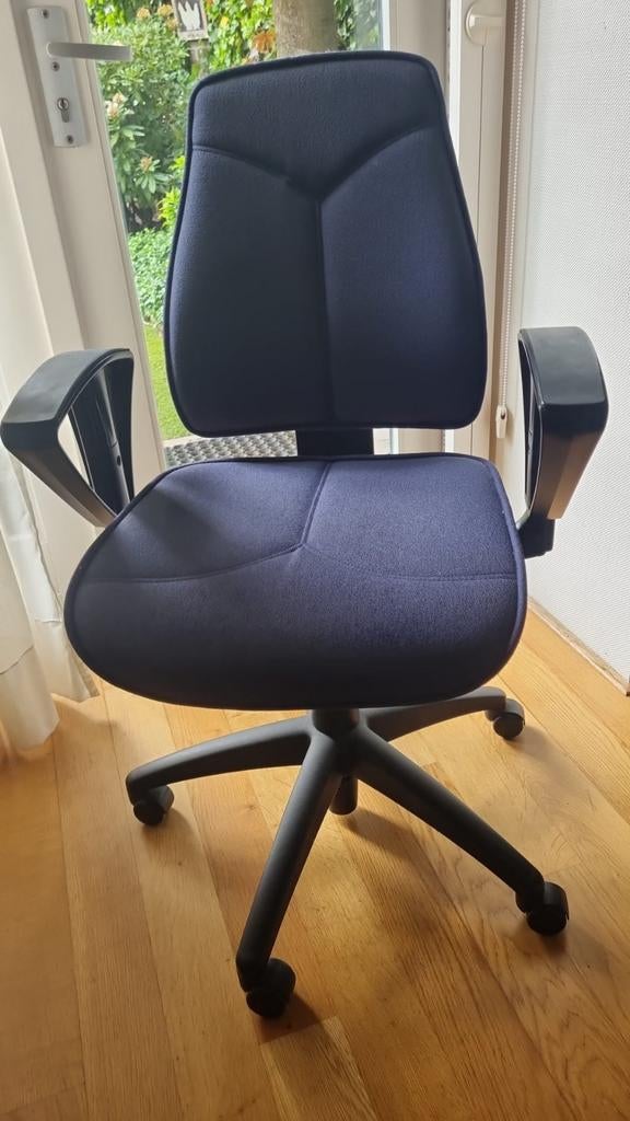 Bureaustoel, Ophalen of Verzenden, Gebruikt, Blauw, Bureaustoel