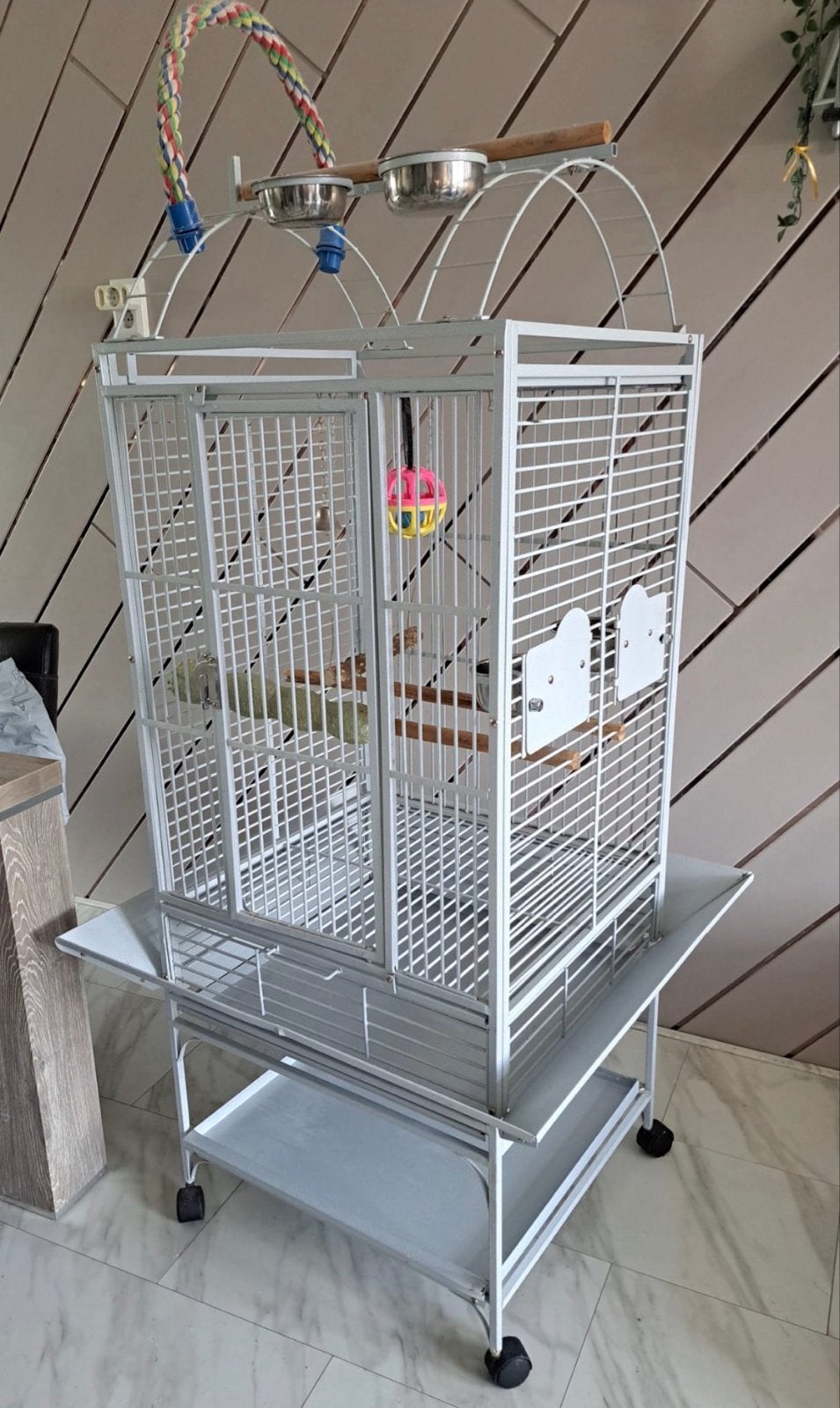 Papegaaien kooi, Dieren en Toebehoren, Ophalen, Zo goed als nieuw, Metaal, Vogelkooi