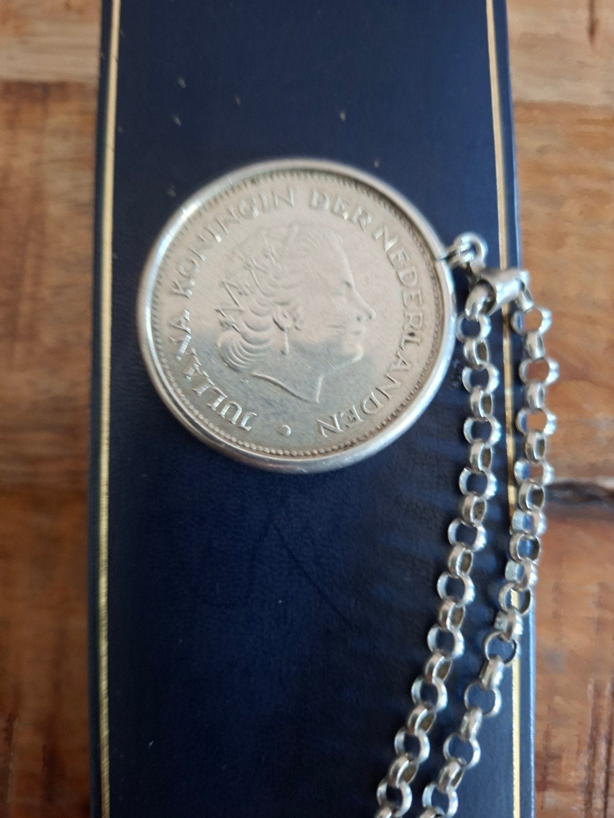 Zilveren 10 Gulden Munt Hanger Koningin Juliana 1970, Koningin Juliana, Zilver, Ophalen of Verzenden, Losse munt