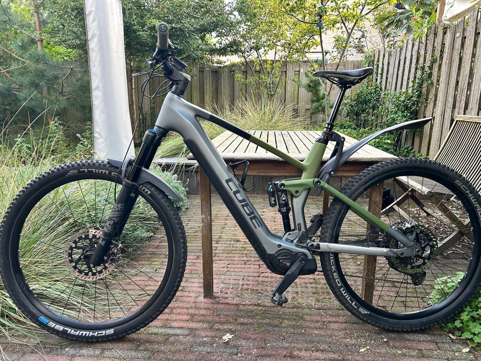 Cube Stereo Hybride 140 HPC TM 750 E-MTB (Flashgrey/Olive), Ophalen, Zo goed als nieuw, Cube, 59 cm of meer