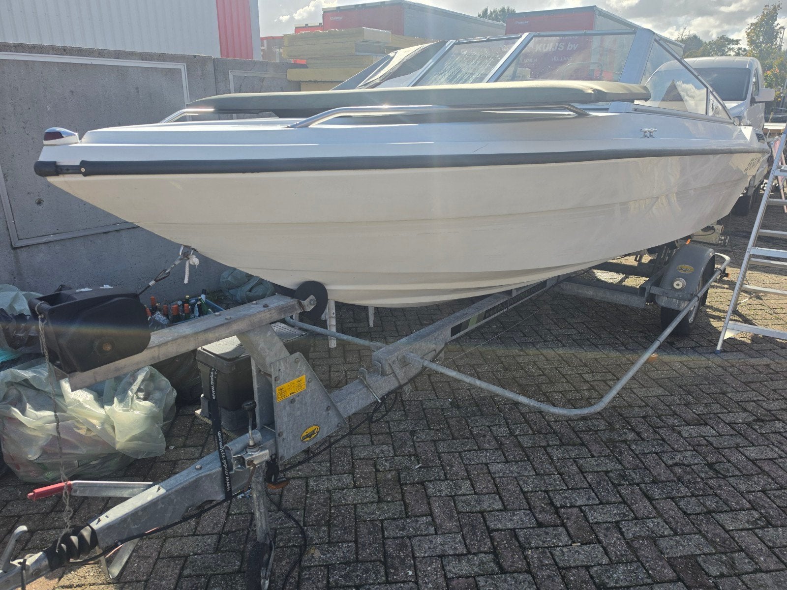 Renken 1700 met trailer Speedboot Opknapper - Motor met sche, Ophalen of Verzenden, Gebruikt, Overige typen, Motorboot