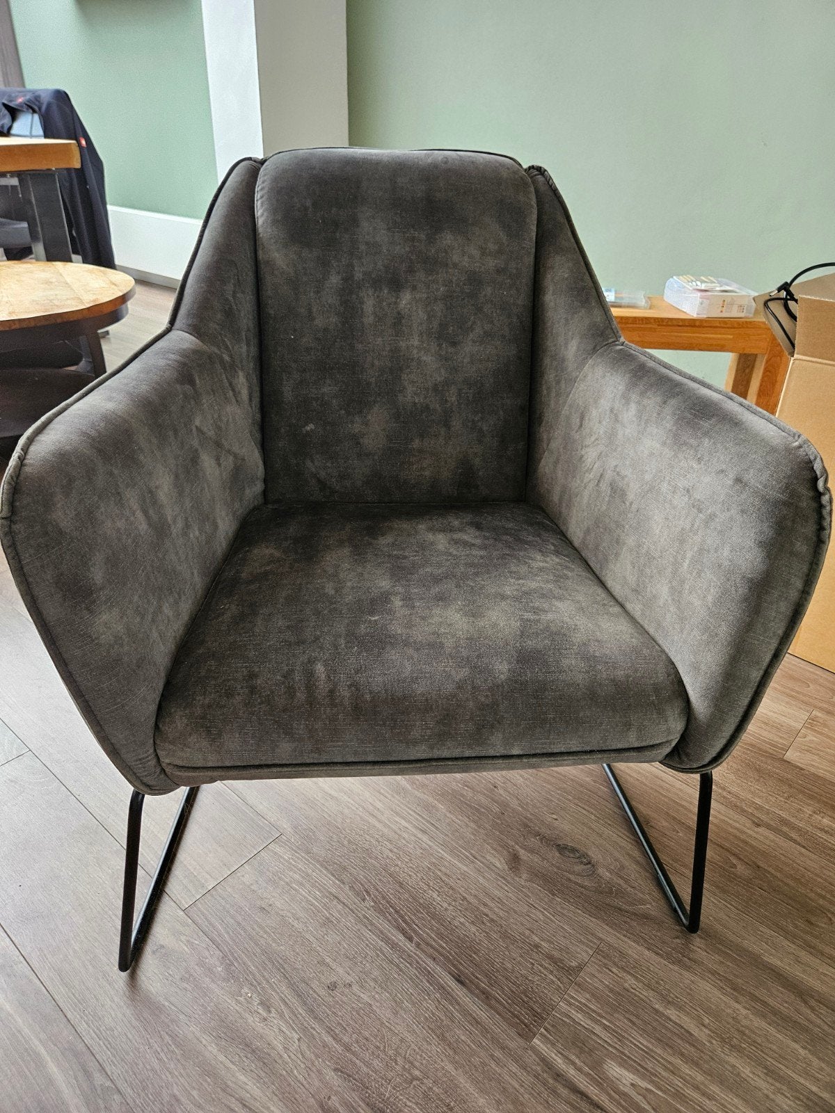 Donkergroene stoel van Profijt Meubel, Huis en Inrichting, Stoelen, Ophalen, Gebruikt, Overige kleuren, Eén