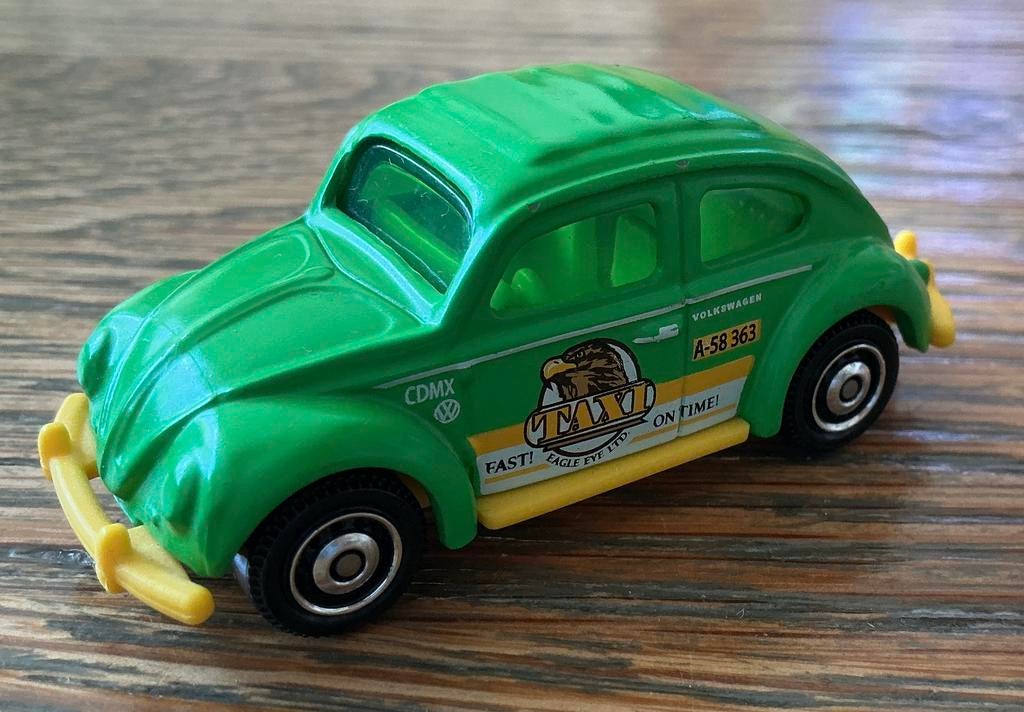 Licht groene Volkswagen kever Mexicaanse Taxi 1998 MATCHBOX, Ophalen, Zo goed als nieuw, Auto