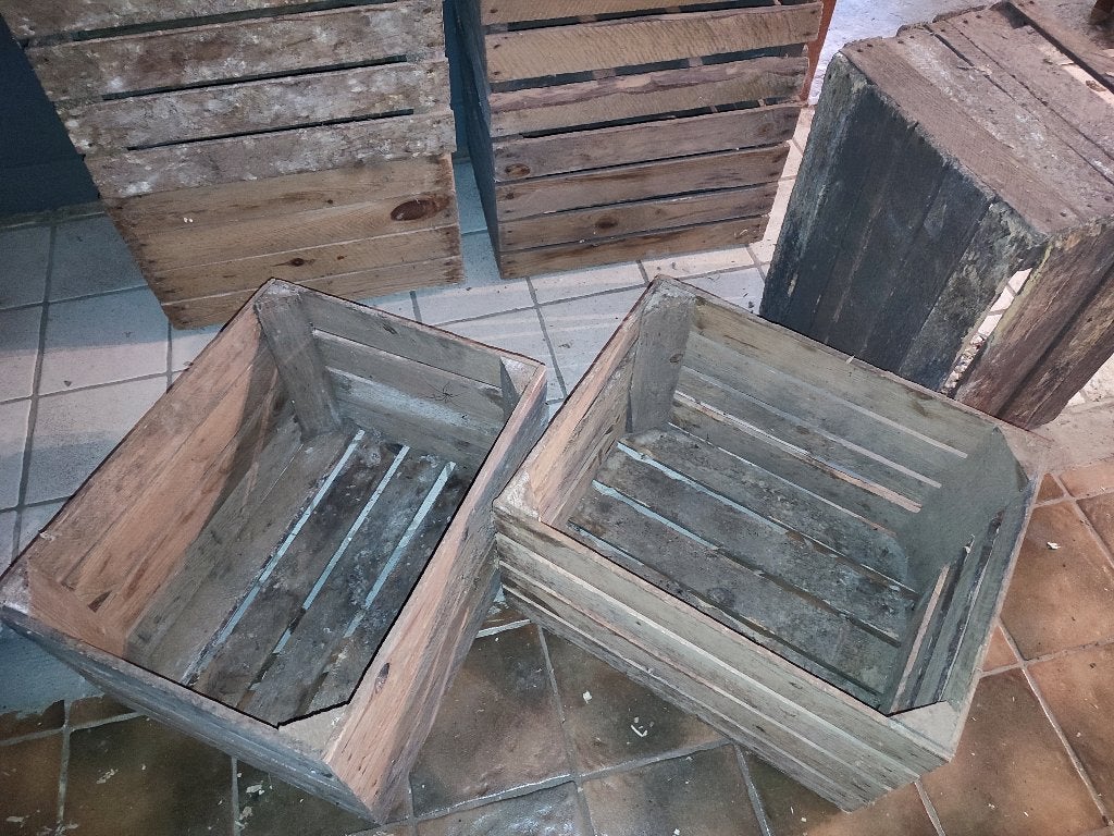 Houten krat aardappelkist hout, Ophalen, Gebruikt, 40 tot 60 cm, 50 tot 75 cm