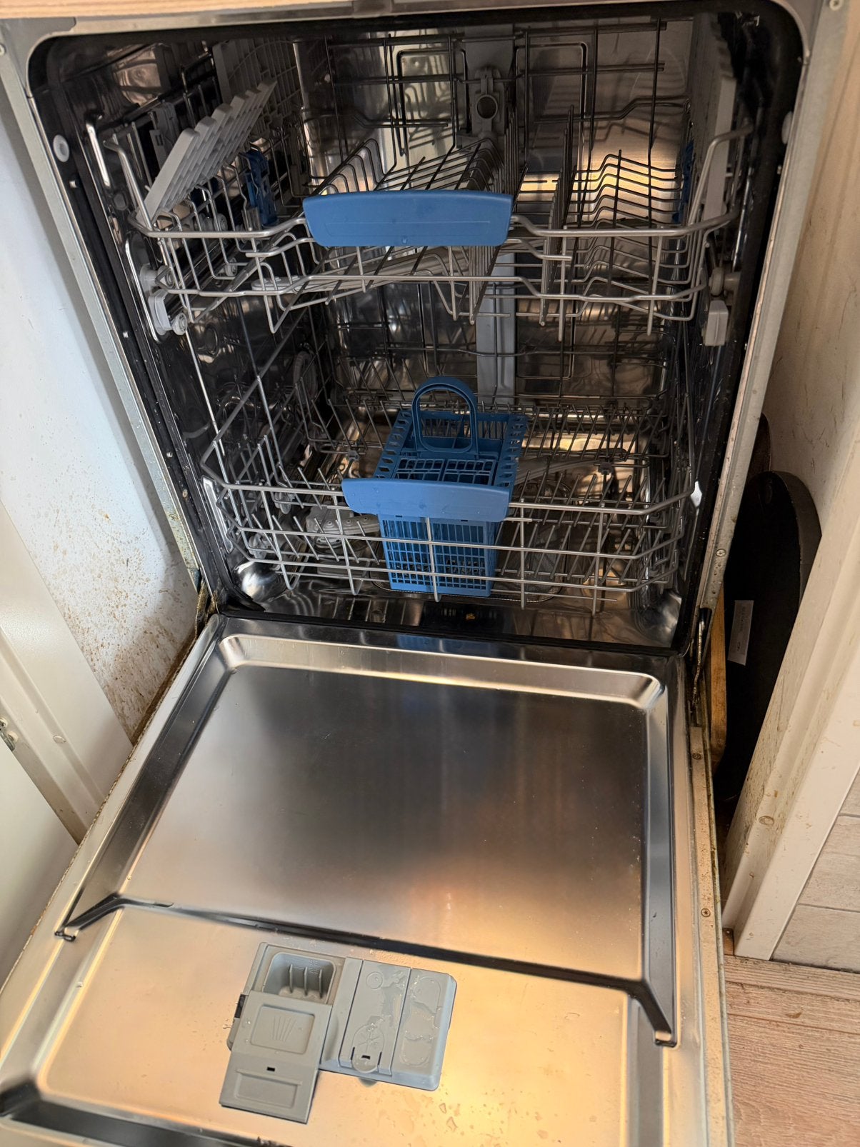 Indesit inbouw vaatwasser 60 cm | goed werkend | 14 couverts, Ophalen, Gebruikt, Minder dan 85 cm, Energieklasse A of zuiniger