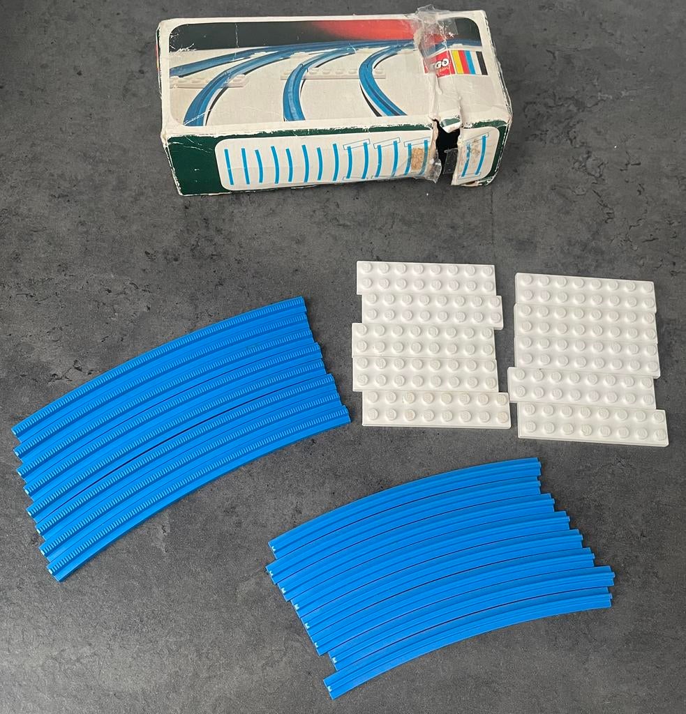 Lego 151 gebogen rails met doosje vintage, Ophalen of Verzenden, Zo goed als nieuw