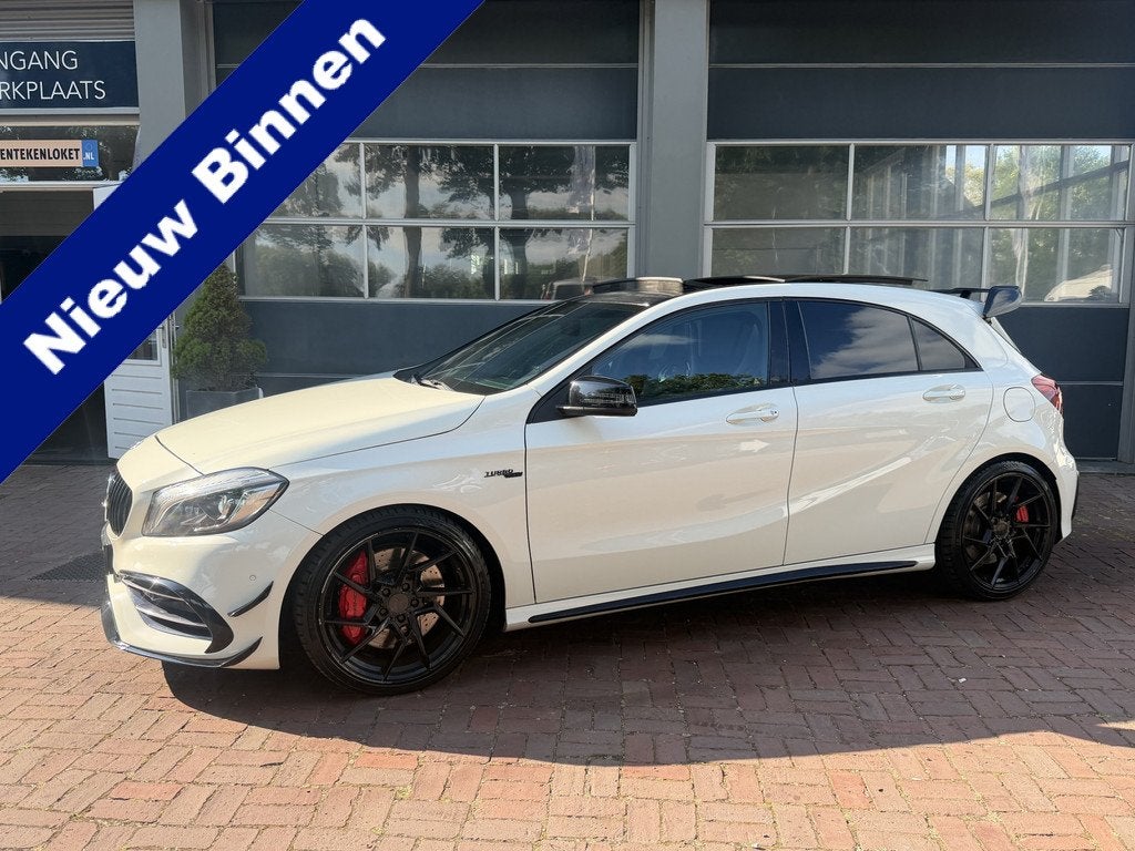 Mercedes-Benz A-Klasse AMG 45 4MATIC 2016 Km 157.000 Nap 381, Auto's, Automaat, Gebruikt, 4 cilinders, Wit