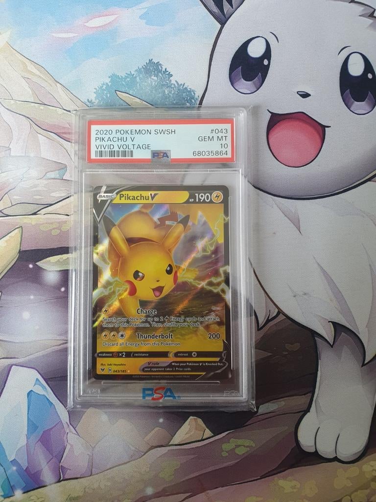 Pikachu V psa 10, Ophalen of Verzenden, Zo goed als nieuw