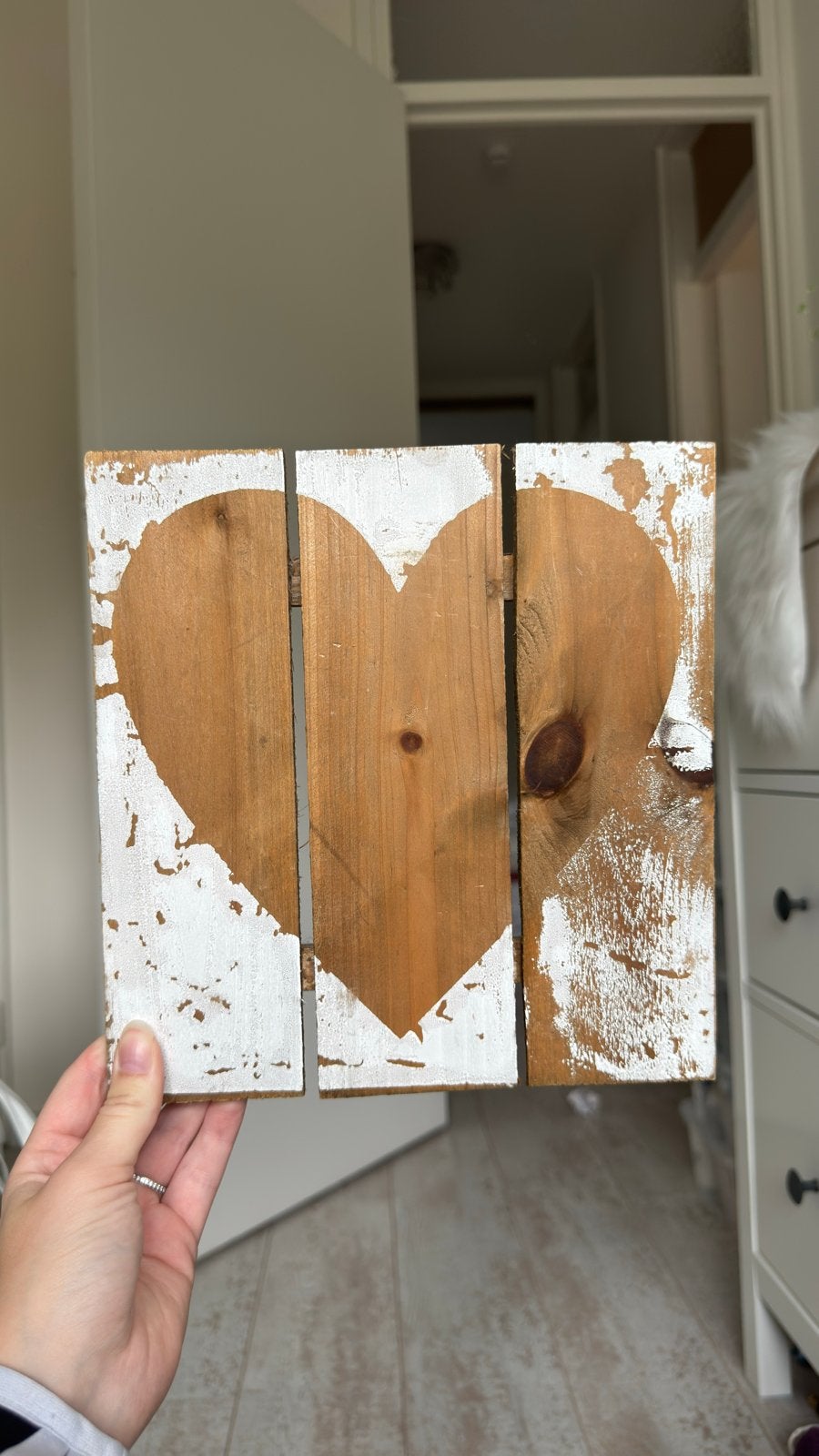 Houten wanddecoratie hart - nieuw!, Huis en Inrichting, Hout, Nieuw, Ophalen of Verzenden, Wandbord of Wandpaneel