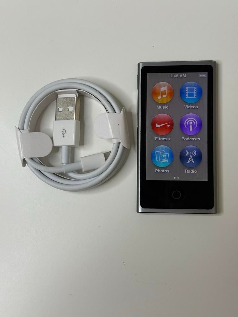 Apple iPod Nano 7 Grijs 16GB, Gebruikt, Overige kleuren, Met radio, Ophalen of Verzenden