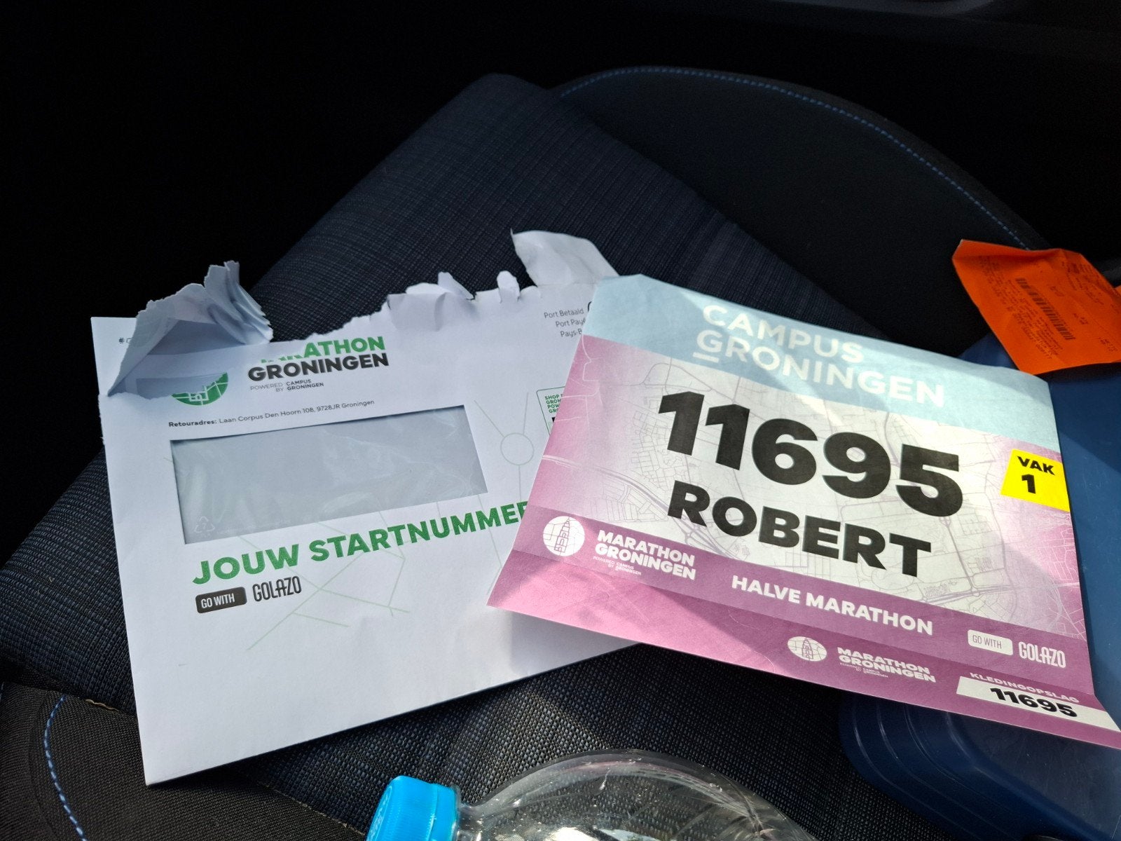 Startbewijs halve marathon Groningen 31 mei, Sport en Fitness, Loopsport en Atletiek, Ophalen, Nieuw, Overige typen, Overige merken
