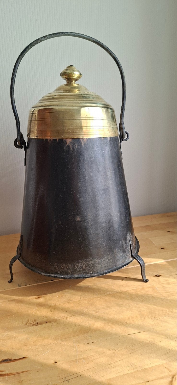 Antieke koperen/messing doofpot - 19e eeuw, Antiek en Kunst, Ophalen of Verzenden, Koper