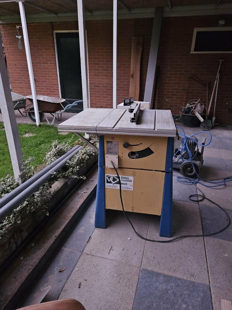 Scheppach TS2000 tafelzaag freesbank, Ophalen, Cirkelzaag, 70 mm of meer, Zo goed als nieuw