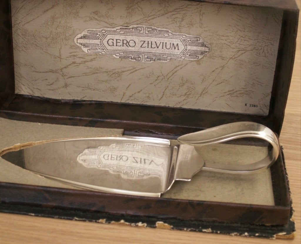 Vintage taartschep Gero Zilvium gemerkt 90 Puntfilet, Ophalen of Verzenden