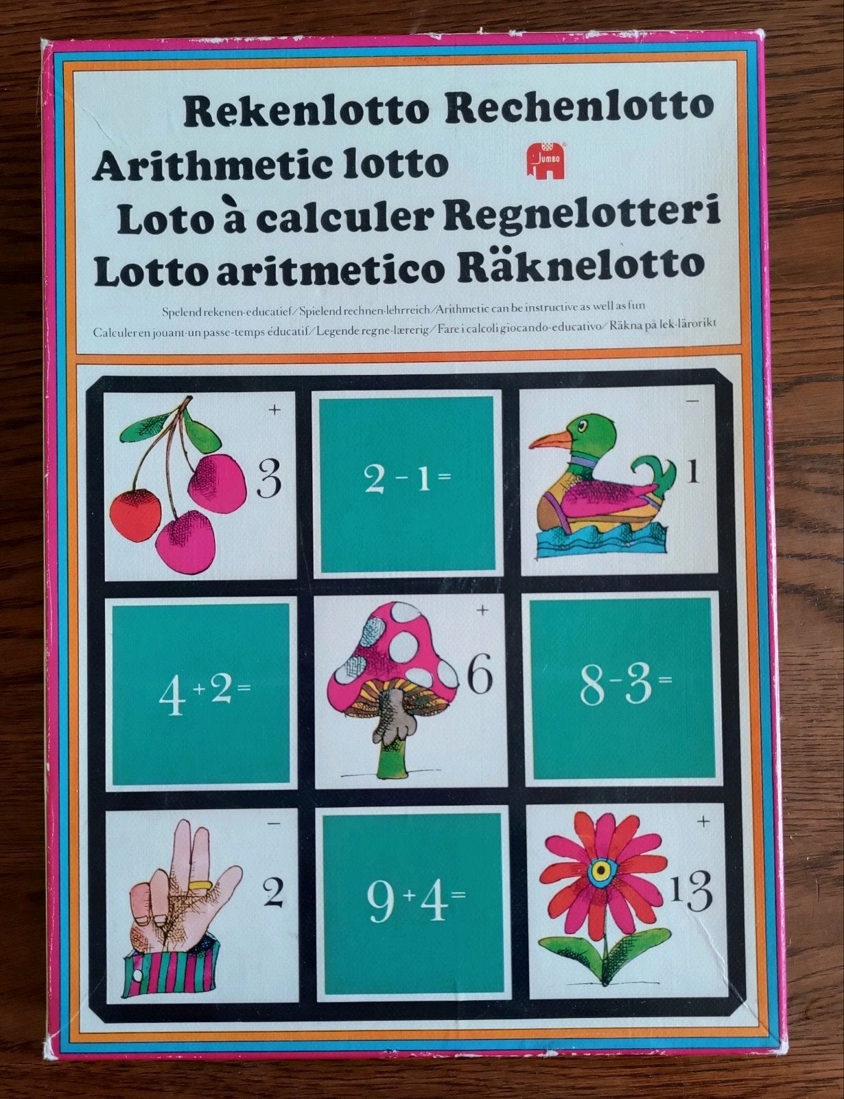 Rekenlotto Jumbo - Vintage Educatief Rekenspel Jaren '70, Ophalen of Verzenden, Gebruikt, Rekenen