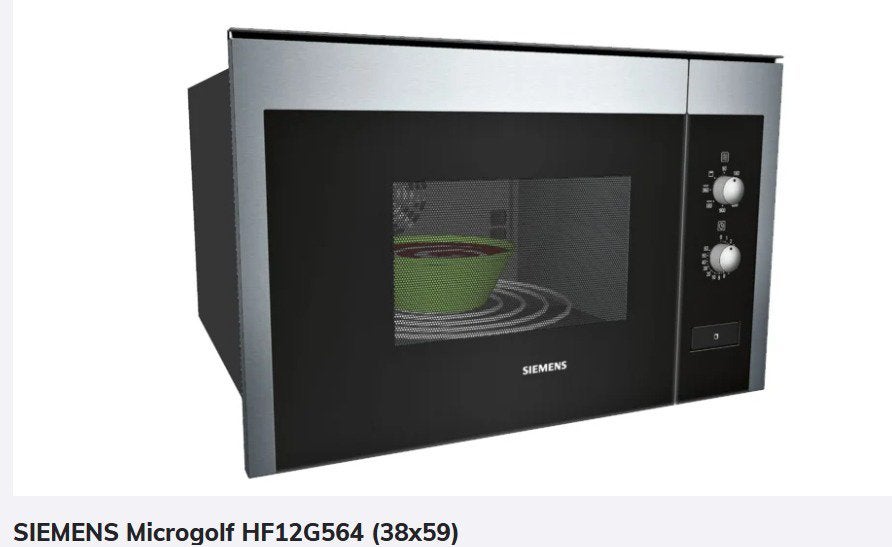 Siemens Inbouw magnetron HF12G564, Ophalen, Gebruikt, 60 cm of meer, Grill