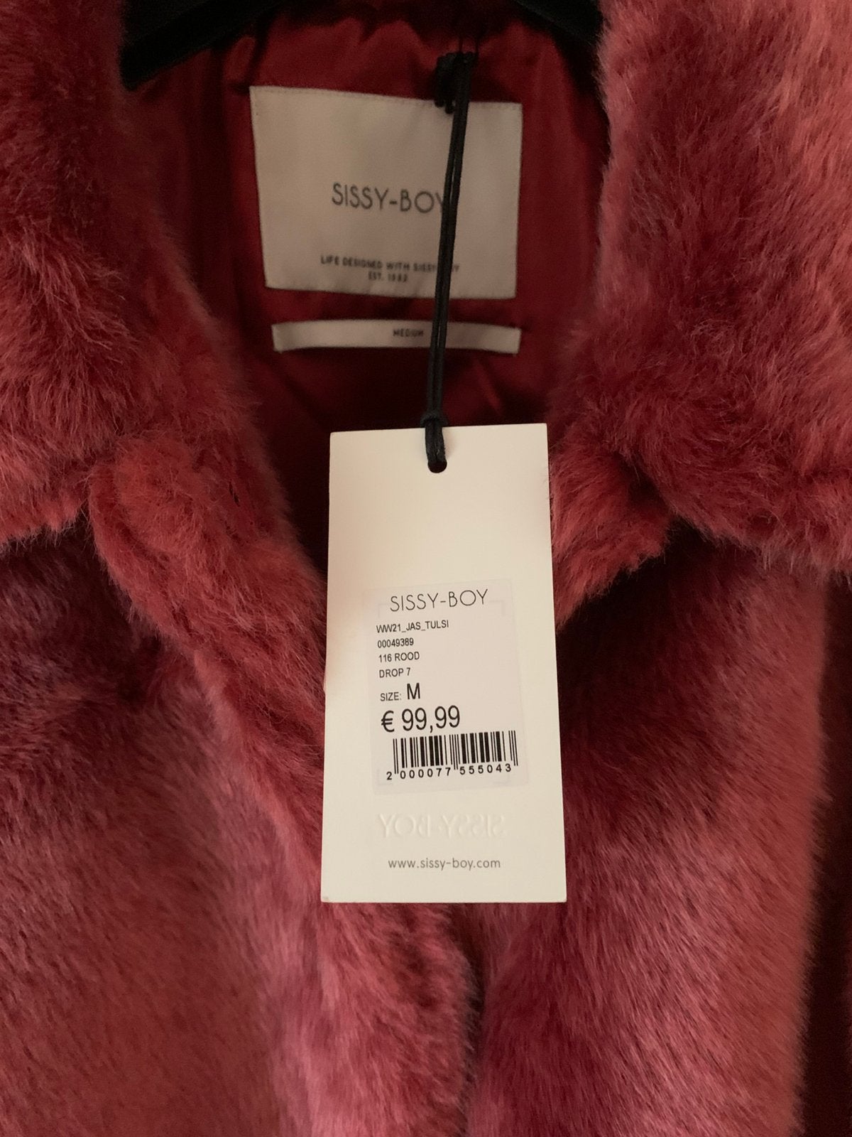 Sissy-Boy dames winterjas/ faux fur bordeaux rood. M. Nieuw., Ophalen of Verzenden, Nieuw, Rood