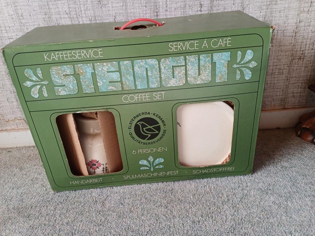 VINTAGE 6 persoons koffieservies. Nieuw in de doos., Ophalen, Nieuw, Overige stijlen