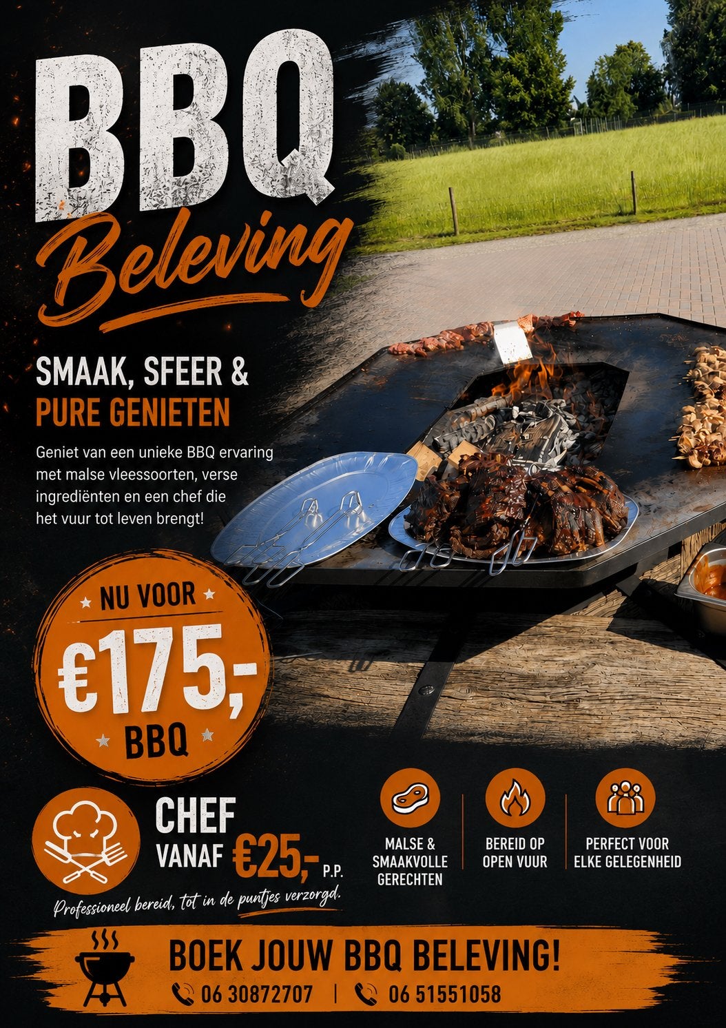 Bbq aanhanger. Bbq chef. Barbecue, Ophalen
