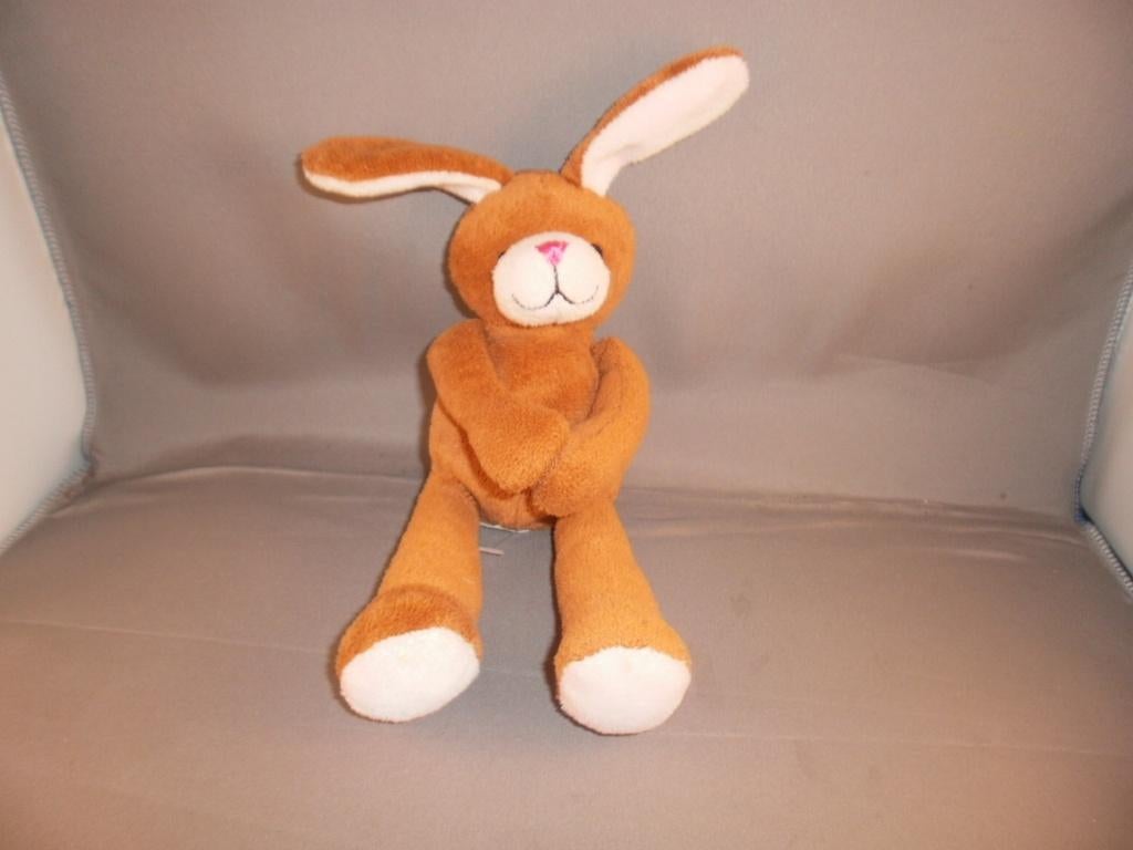 HEMA konijn bruin licht roze oren snuit poot zolen 29 cm en, Ophalen of Verzenden, Zo goed als nieuw, Konijn