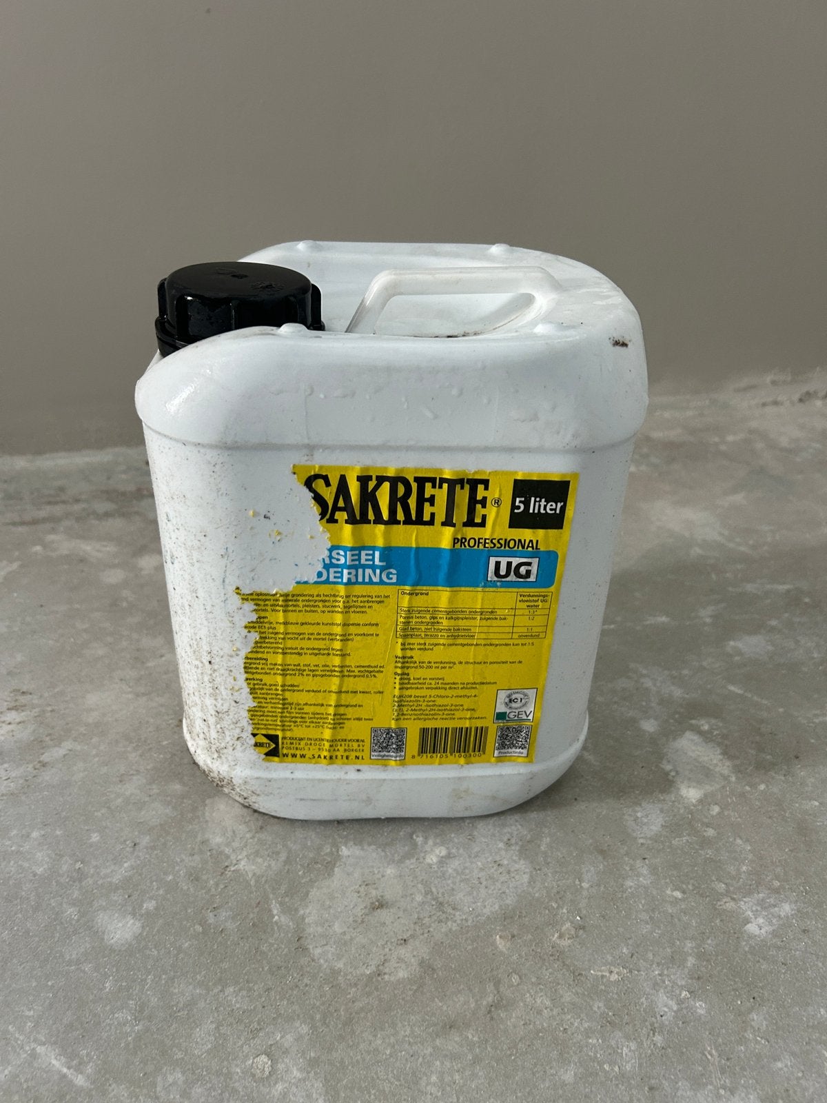 Sakretr grondering voor egaline, 5 tot 10 liter, Ophalen, Nieuw, Blauw