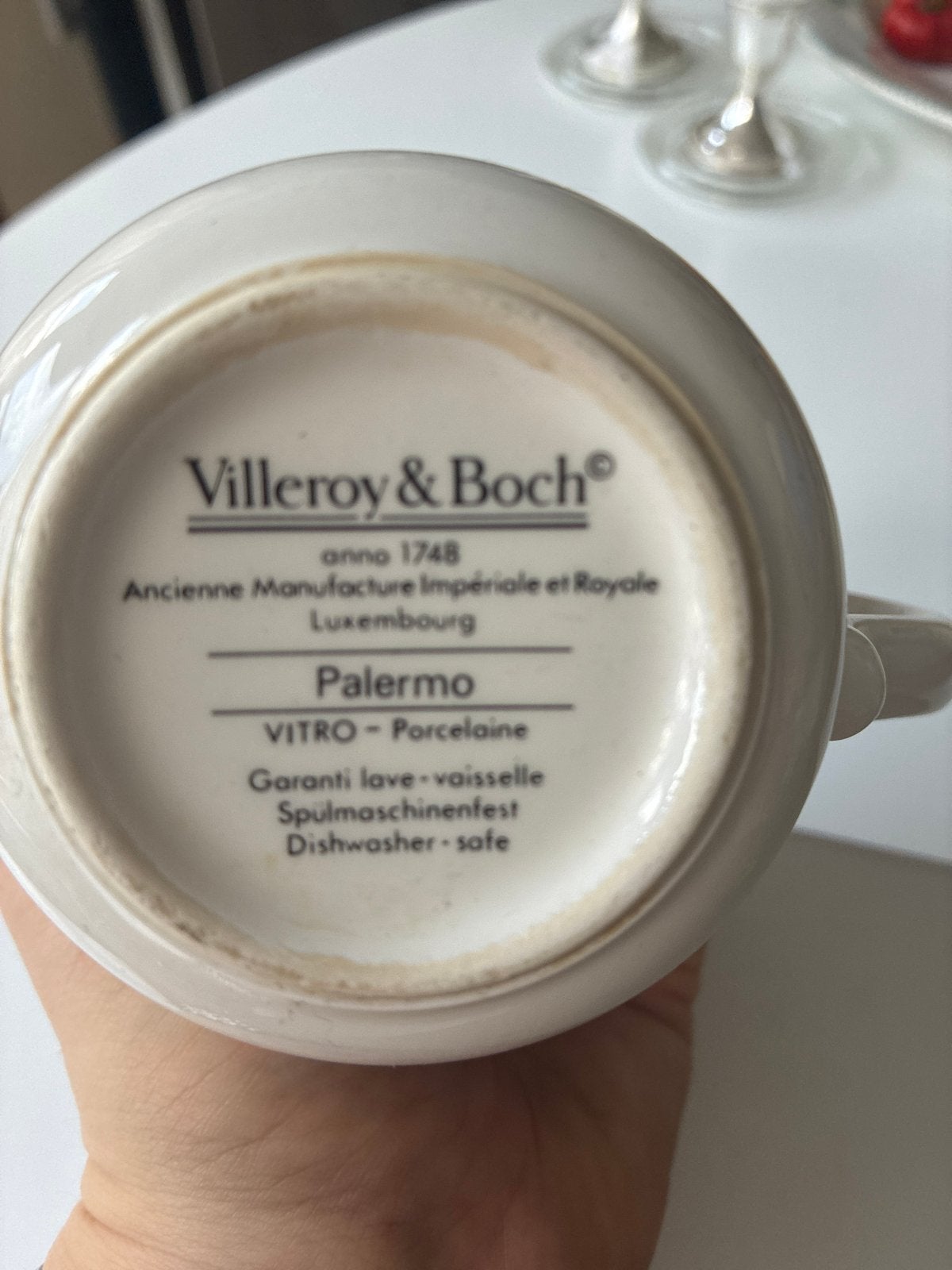 Villeroy & Boch Palermo mok met bloemmotief, Gebruikt, Klassiek, Villeroy & Boch, Porselein