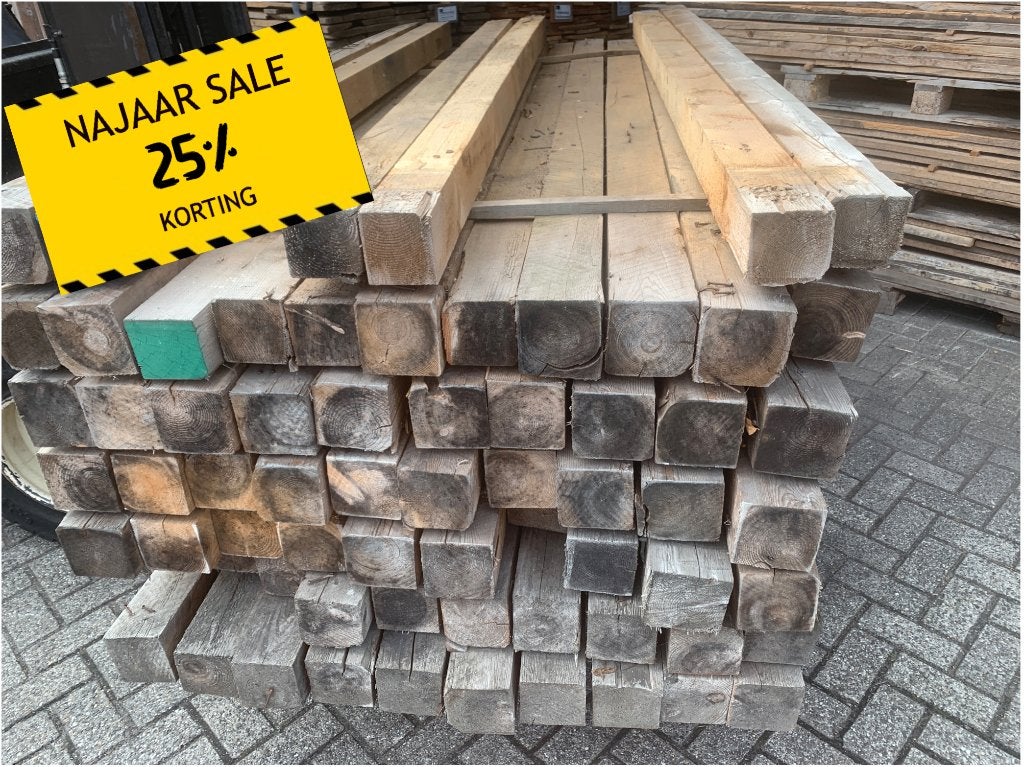 PALLET AANBIEDING 66 st Gebruikte Vuren Balken, Ophalen of Verzenden, Gebruikt, 180 tot 250 cm, Balken