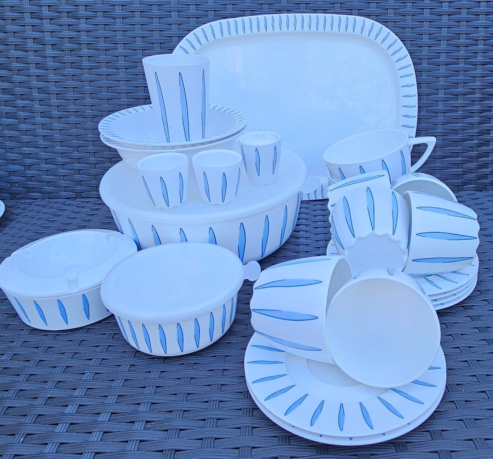Mepal vintage lavendel camping servies delen, Caravans en Kamperen, Ophalen of Verzenden