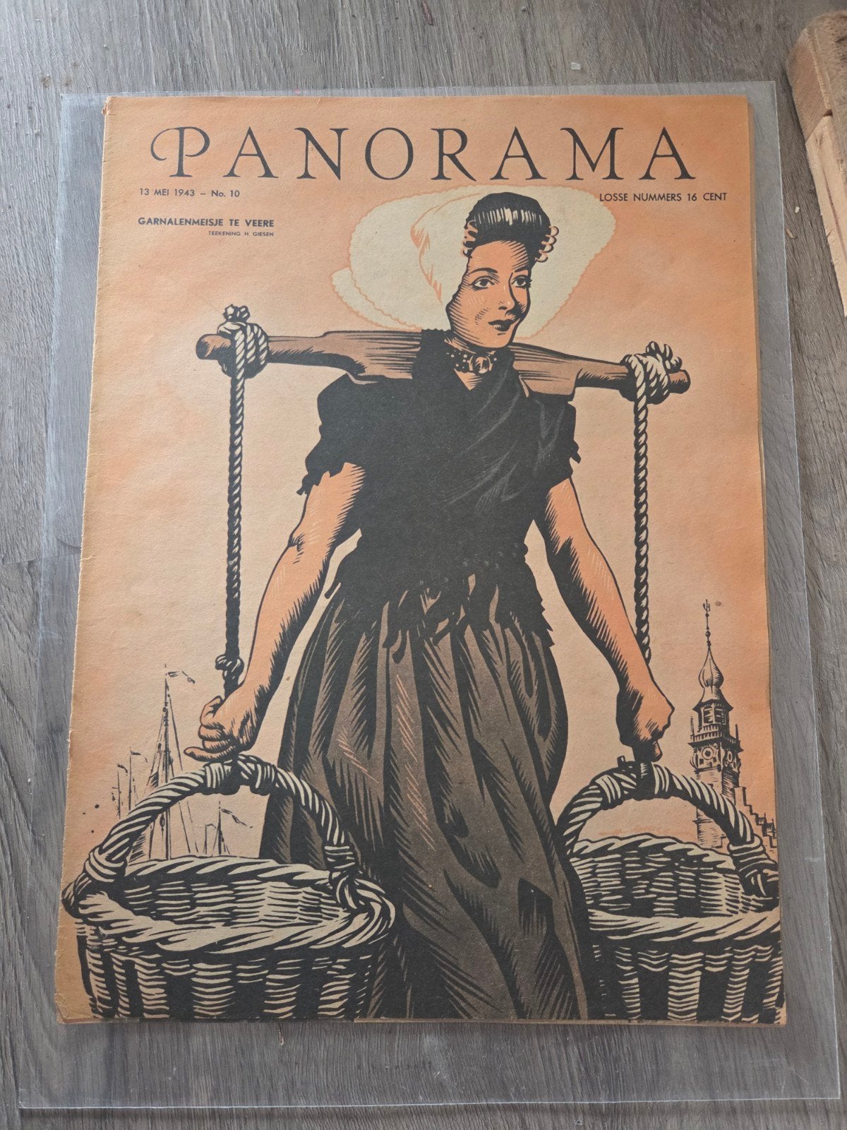 Panorama magazine 13 mei 1943 - Garnalemmeisje Veere, Verzamelen, Tijdschriften, Kranten en Knipsels, Ophalen of Verzenden