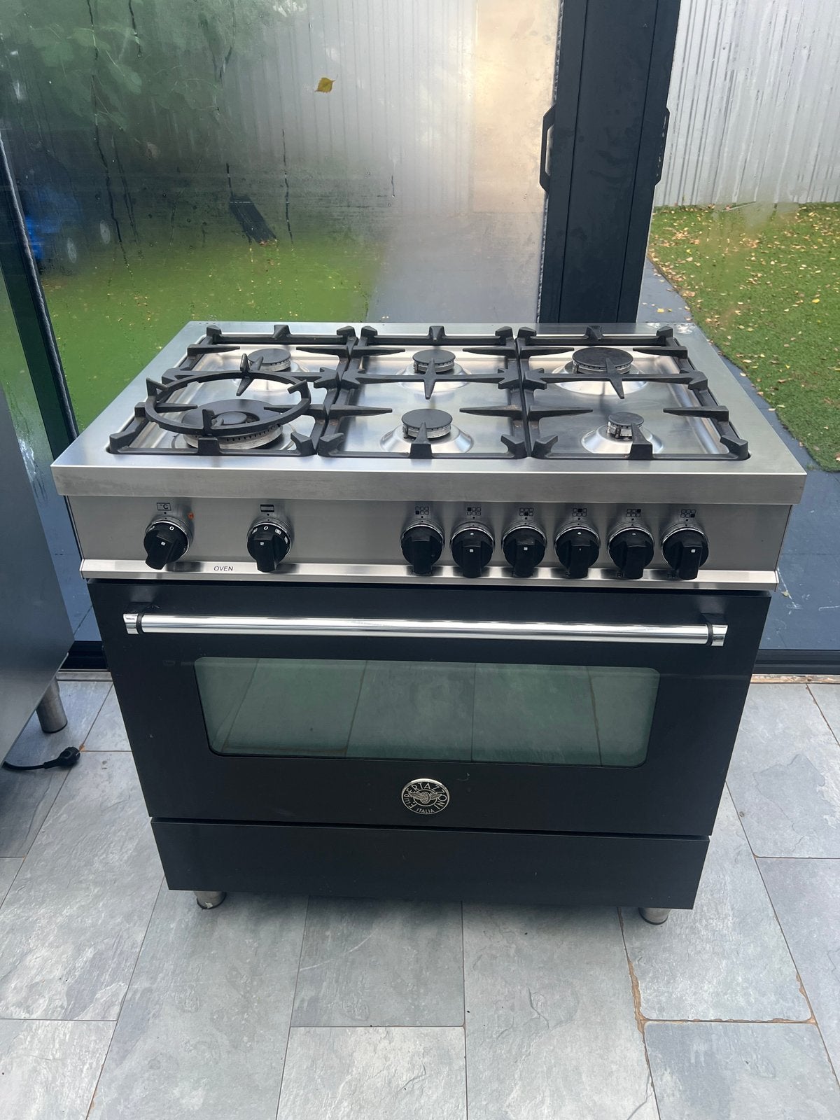 Gasfornuis 90 bertazzoni, Witgoed en Apparatuur, Zo goed als nieuw, Gas, Vrijstaand, 85 tot 90 cm