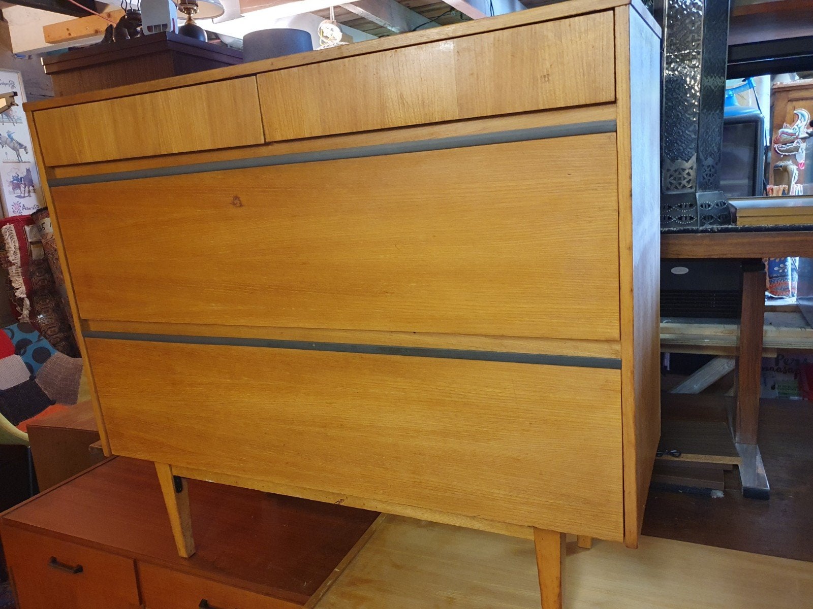 Vintage schoenenkast ., Ophalen, Gebruikt, Sixties