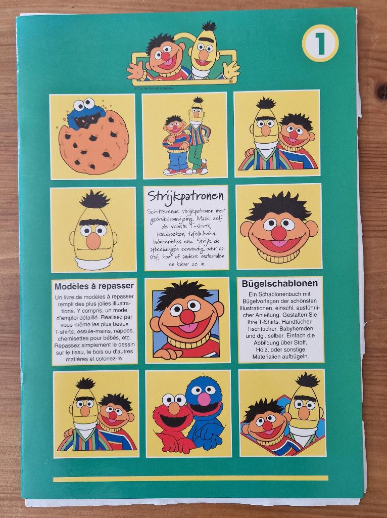 Sesamstraat strijkpatronen zgan, Ophalen of Verzenden, Zo goed als nieuw